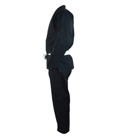 Combat Corner Classic Kimono – W/ FREE WHITE BELT!-BLACK-3